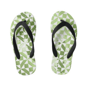 Watercolor motifs 3 kid's flip flops
