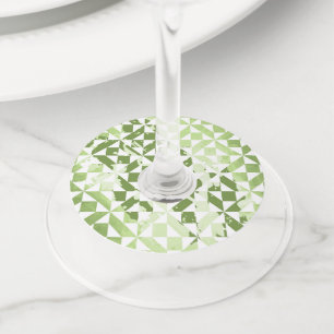 Watercolor motifs 3 wine glass tag