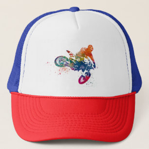Watercolor Motocross Trucker Hat