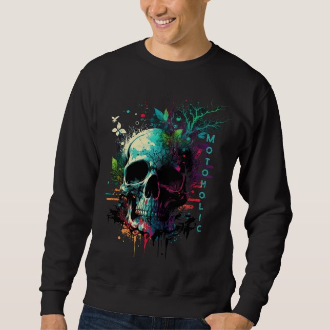 Watercolor Motoholic Sweatshirt (Front)