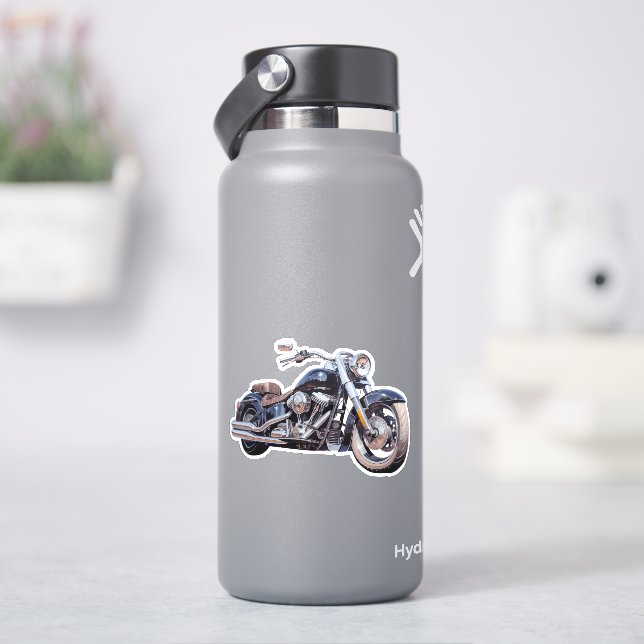 Watercolor motorcycle (HydroFlask)