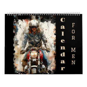 Watercolor motorcycles, bikers, racing, motorcycli calendar