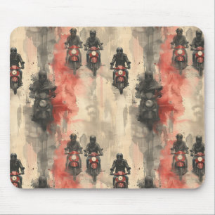 Watercolor motorcycles, bikers, racing, motorcycli mouse mat