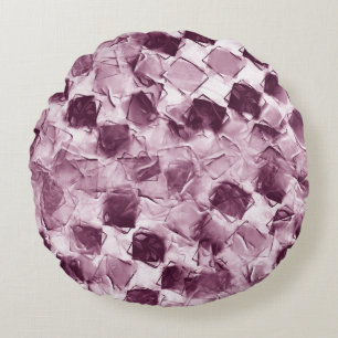 Watercolor mottled texture background. Hand drawn Round Cushion