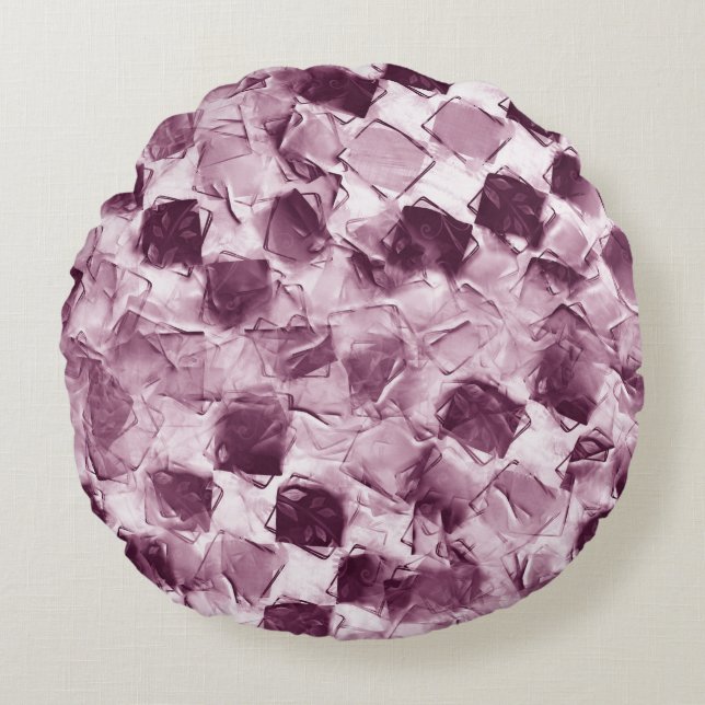 Watercolor mottled texture background. Hand drawn  Round Cushion (Front)