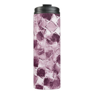 Watercolor mottled texture background. Hand drawn  Thermal Tumbler