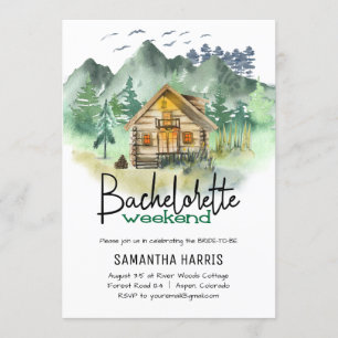 Watercolor Mountain Bachelorette Weekend Invitation