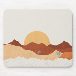 Watercolor Mountain Landscape Art Mouse Mat