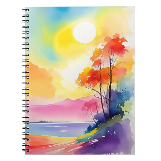 watercolor Mountain notebook (Front)