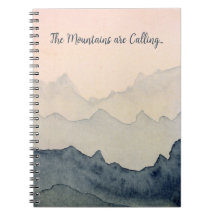 Watercolor Mountain  Spiral Notebook