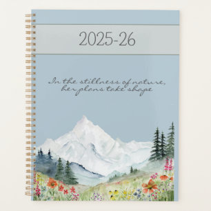 Watercolor Mountain Wildflower  Planner
