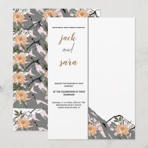 Watercolor Mountain Wildflower Wedding Invitation