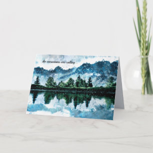 Watercolor Mountains Card