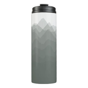 Watercolor Mountains Forest Thermal Tumbler