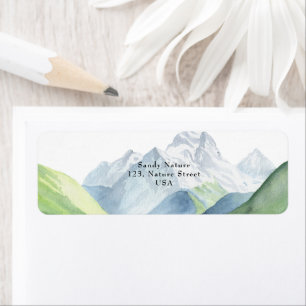 Watercolor mountains - Let the adventure begin