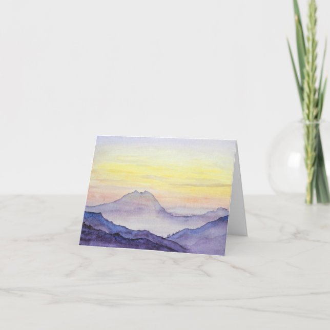 Watercolor Mountains Notecard (Front)