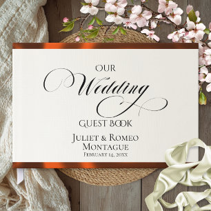 Watercolor Mountains Our Wedding Ivory/Copper Guest Book