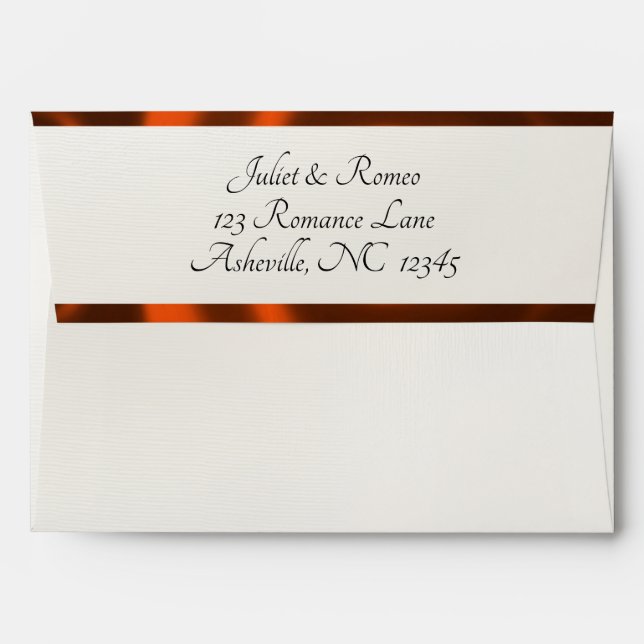 Watercolor Mountains & Ribbon - Copper Envelope (Back (Top Flap))