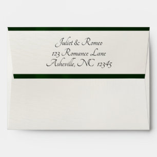 Watercolor Mountains & Ribbon - Emerald Envelope