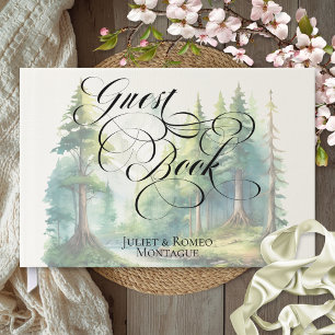 Watercolor Mountains Wedding Guest Book