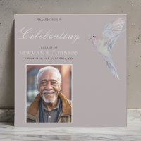 Watercolor Mourning Dove Celebration of Life Photo
