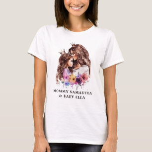 Watercolor Mum and Daughter (3) T-Shirt