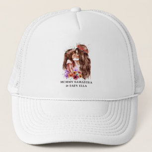 Watercolor Mum and Daughter (5) Trucker Hat