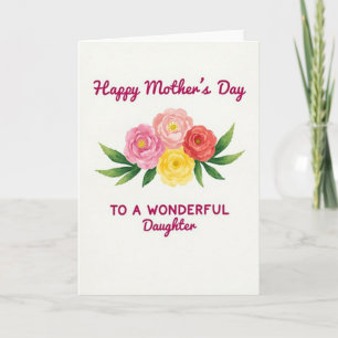 Watercolor Mum To Daughter Card