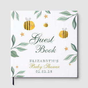 Watercolor Mummy to Bee Honey Sweet Baby Shower Guest Book