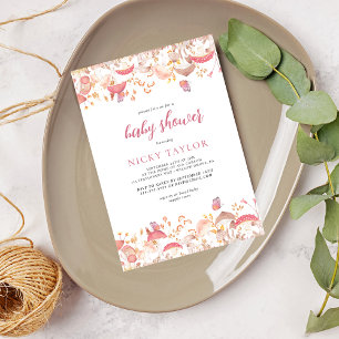 Watercolor Mushroom Baby Shower Invitation