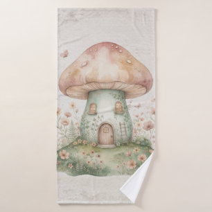 Watercolor Mushroom Fairy House Towel Set