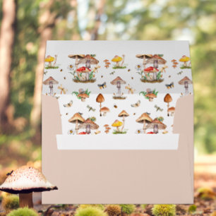 Watercolor Mushroom Woodland Baby Shower Envelope