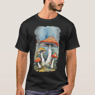 Watercolor Mushrooms Toadstools T-Shirt