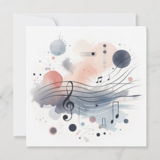 Watercolor Music Holiday Card