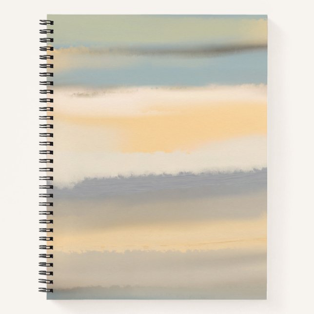 Watercolor muted landscape abstract painting notebook (Front)