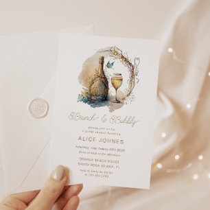 Watercolor Mystical Elegant Bridal Brunch Invitation