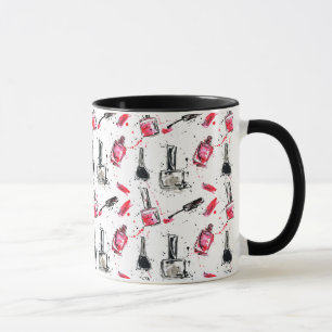 Watercolor Nail Polish Pattern Mug