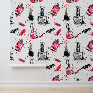 Watercolor Nail Polish Pattern Wallpaper