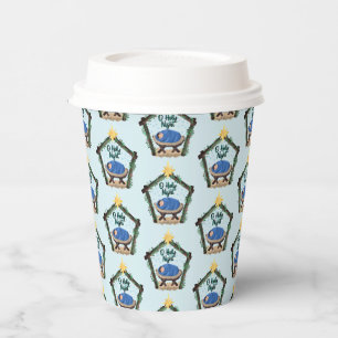 Watercolor Nativity Christmas Paper Cups