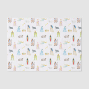 Watercolor Nativity Christmas Tissue Paper