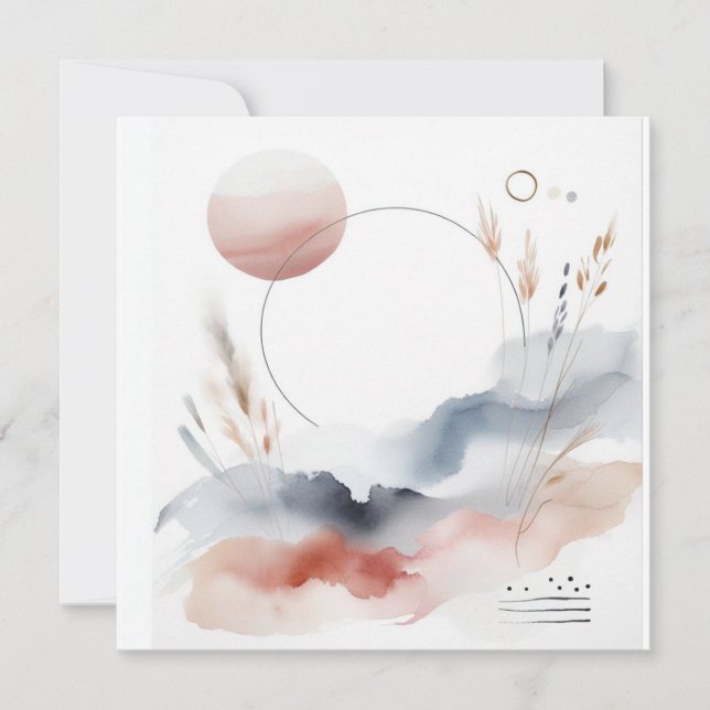 Watercolor Nature 02 Holiday Card (Front)