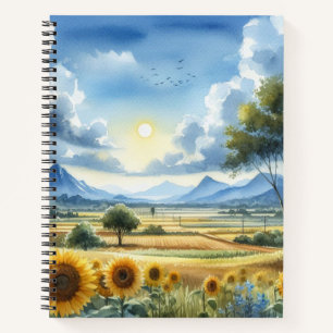 Watercolor Nature Images  Notebook