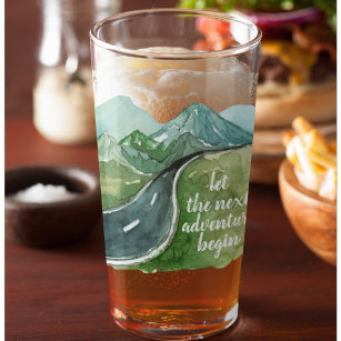 Watercolor Nature Let's The Next Adventure Begin Glass