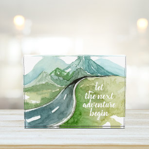 Watercolor Nature Let's The Next Adventure Begin Photo Block
