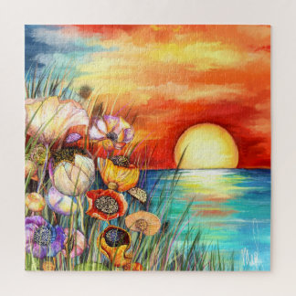 Watercolor Nature Sunrise Puzzle