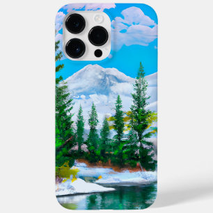 Watercolor Nature Winter Snowfall Painting Case-Mate iPhone 14 Pro Max Case