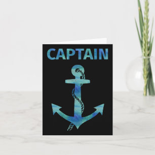 Watercolor Nautical Anchor Captain Sailing Boating Card