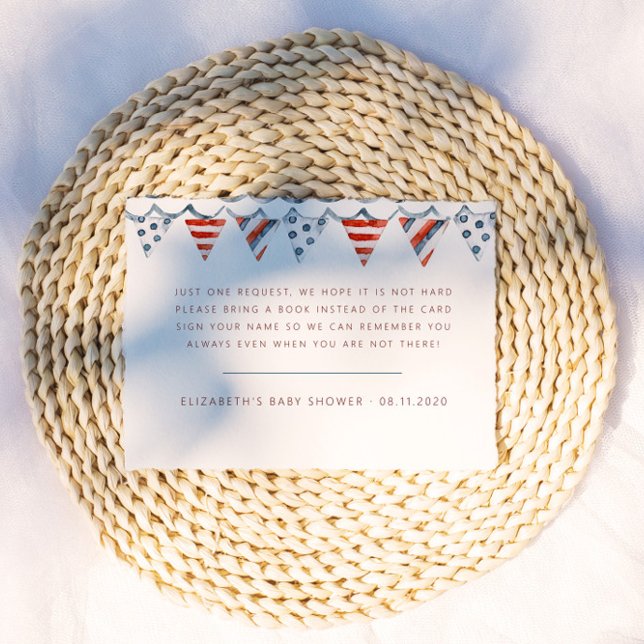 Watercolor Nautical Baby Shower Enclosure Card (Creator Uploaded)