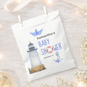 Watercolor nautical - baby shower favour bags