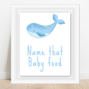Watercolor nautical - Name that baby food Poster